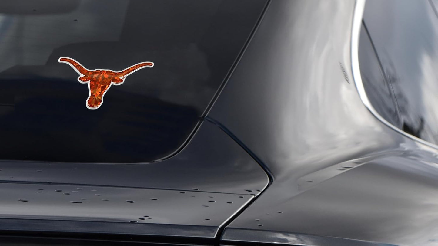 Elektroplate Officially Licensed Texas Longhorn UT Orange Reflective Decal | Premium 3D Doming All Weather Sticker for Car, Water Bottle, Laptop, Tablet, Window, Cooler, Phone | Made in The USA