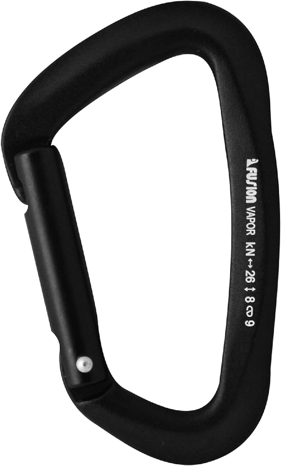 FUSION Climb Vapor III Military Tactical Matte Edition Aluminum Straight Gate Key Nose Modified D Carabiner Black, Hunting Carabiner (FP-8122-3ST-BLK)