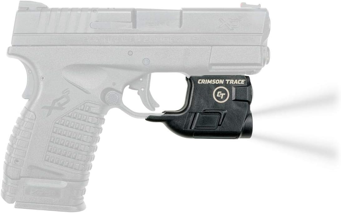 Crimson Trace Lightguard Weapon Light with Ambidextrous Controls, 2 Modes and Heavy Duty Construction for Tactical Carry, CCW and Competition