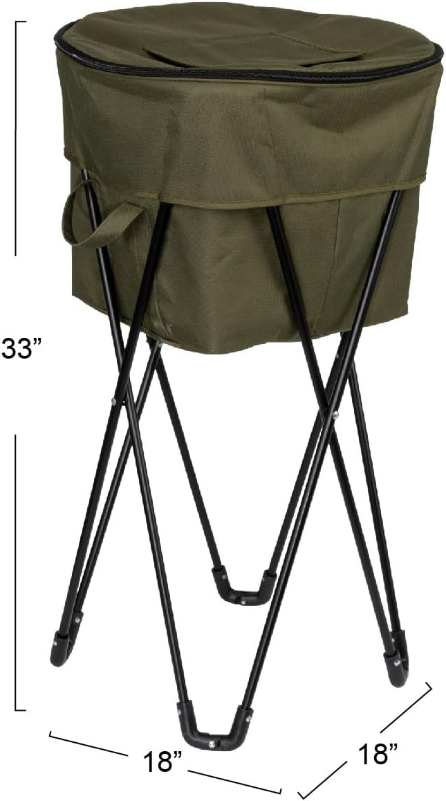 Thermal Standing Cooler with Travel Bag - Heavy-Duty Polyester Household Essential