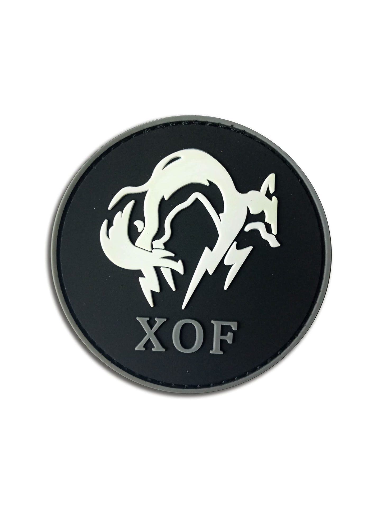 Fox XOF Patch White - Hook and Loop Patch - PVC Patch - Patch for Backpacks, Hats, Jackets, Vest - Patch for Clothes - Tactical Patch - Morale Patch - Backpack Accessories