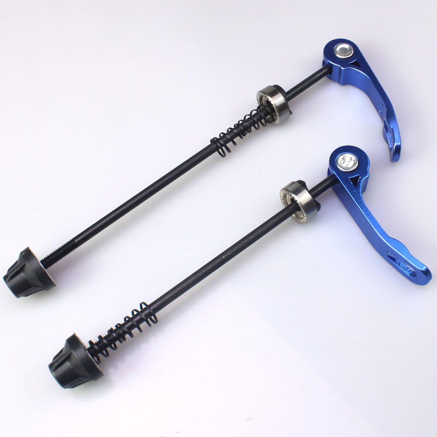 FDXGYH 1 Pair Bike Wheel Hub Front and Rear Skewers Clip Quick Release Bolt Lever Axle Set Mountain Bicycle Accessories for Mountain Bike (Blue-Black)