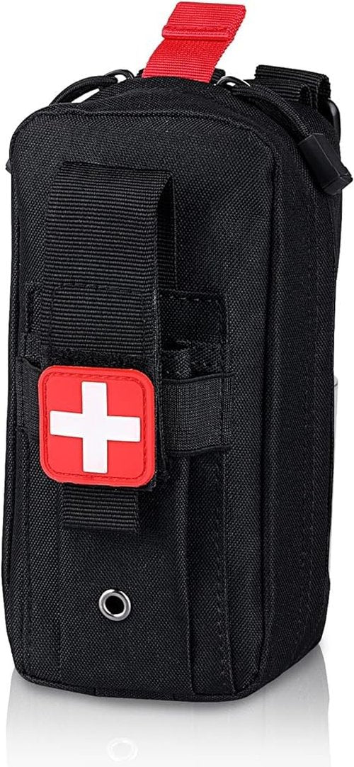 GINZER First Aid Bag EMT Pouch Molle IFAK, Small Empty Tactical Trauma Kit, Medical EDC Emergency Survival Pouch for Outdoor Travel Camping Hiking Trekking, Climbing Hunting