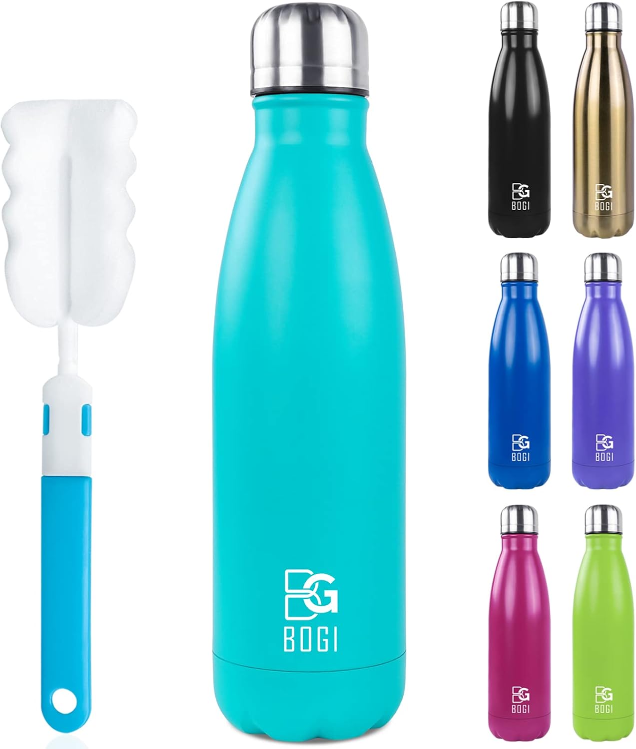 17oz Insulated Stainless Steel Water Bottle | Leak Proof | Hot Pink for Sports