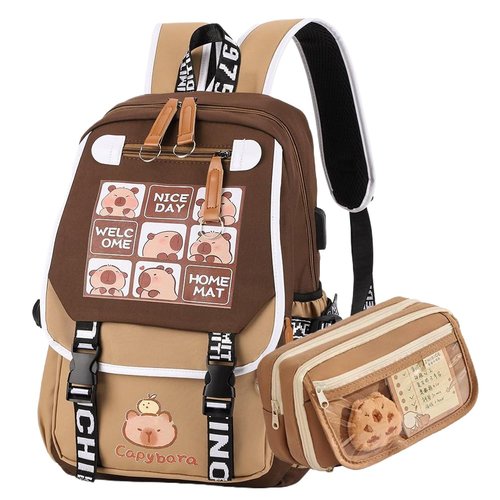 Lushandy Capybara Backpack, Cute Capibara Backpacks Kawaii Kapibara Stuff Large Cartoon Capybara Bag Ita Bag