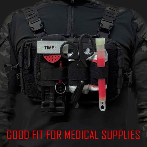 Tactical Bag Insert Modular Organizer Utility Admin Pouch Hook, Modular Elastic Loop Panel Organizers Pouch Insert Attachment with Hook Backed Fastener for Backpack Accessories
