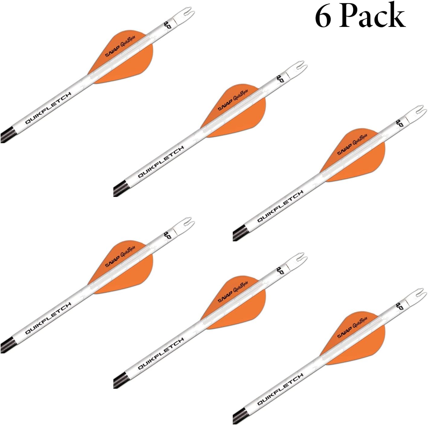 New Archery Products NAP Quikfletch Quikspin Speed Hunter Arrow Fletching System Pack of 6