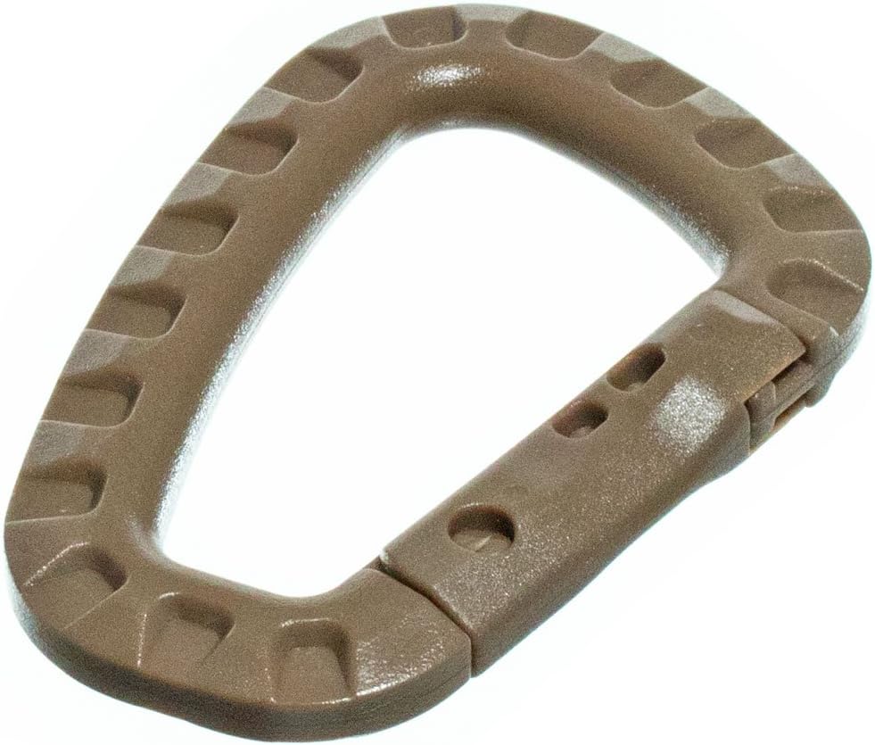 Tactical Carabiner Keychain 6 Pack - Durable Plastic Carabiners - Lightweight Spring Snap Gear - Utility Hooks for Backpacks, Buckles, Hanging Gear, and Outdoor Recreation