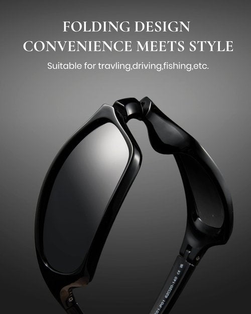 Marino Bonatti Folding Sunglasses Polarized Sports Fishing Sunglasses for Men UV400 Sun Glasses for Cycling Running Hiking