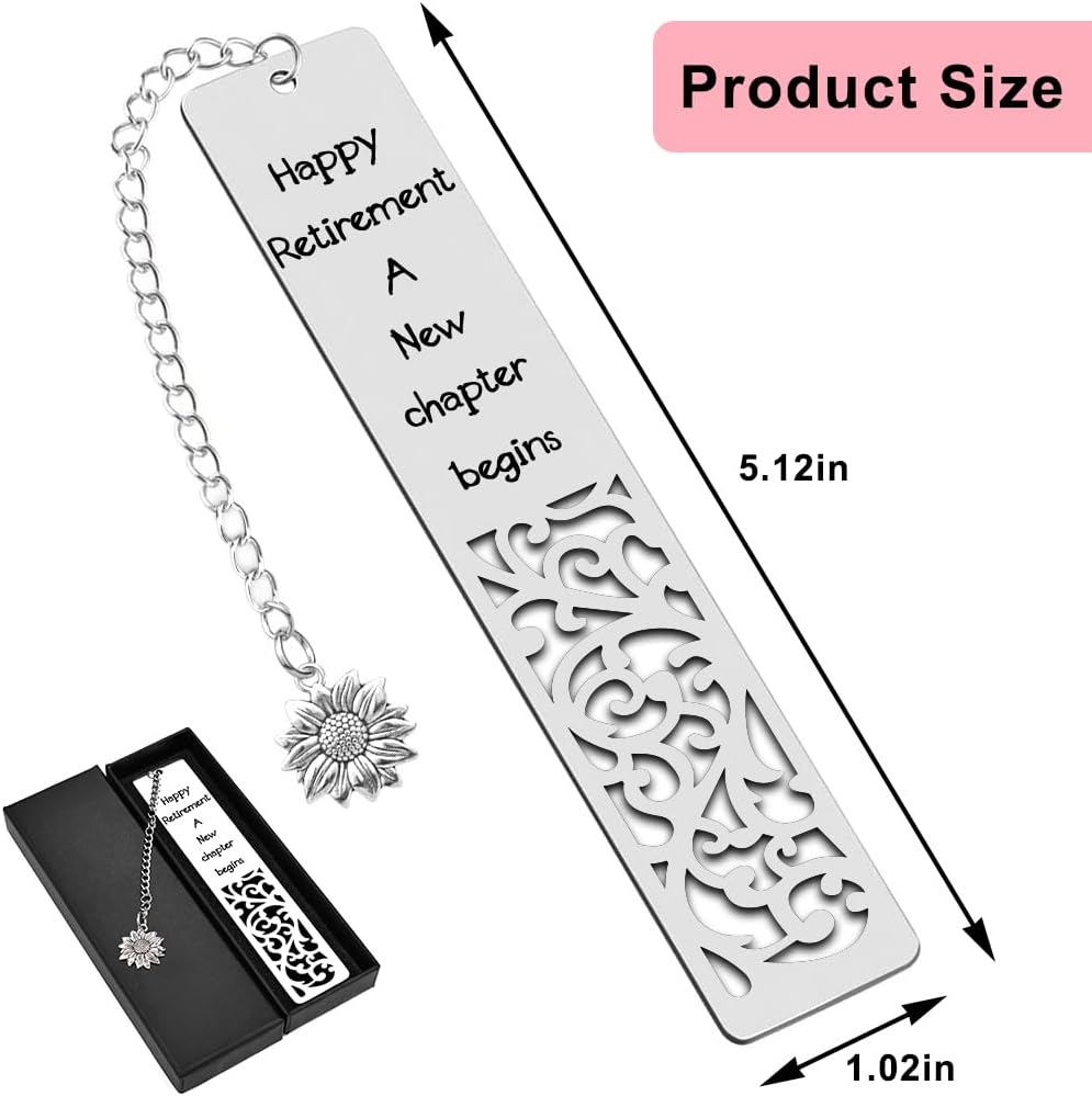 Quimoy Happy Retirement Bookmark for Women, Retirement Gift for Woman Coworker Employee Boss Leader Friends Retired Teacher Nurse, Going Away Gifts for Colleagues, Retirement Gifts for Women 2025