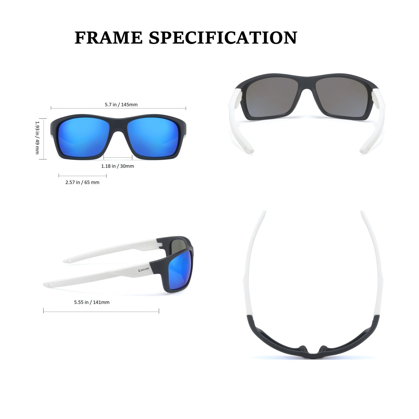 ZHUO LONG Floating Polarized Sunglasses UV400 Protection Surfing Kayaking Bicycle Fishing Unsinkable