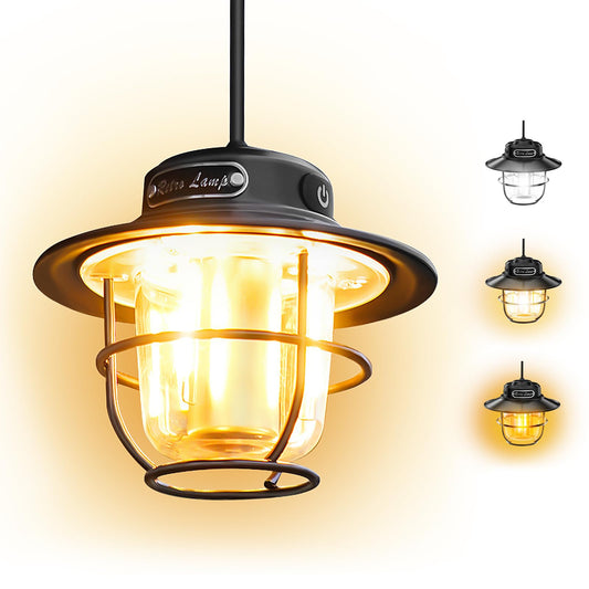 XRDZYXGS Camping Lantern, Portable Camping Light, Rechargeable Lanterns 4 Light Modes(1300-6500K), Adjustable Brightness, Waterproof Tent Lantern LED Lanterns for Power Outages, Camping, Fishing