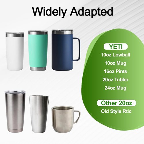 20 oz Magnetic Tumbler Lid, 20 oz Replacement Lid for Yeti Lids Compatible with YETI Rambler, Magnetic Spill Proof Tumbler (4Pack, 20oz)