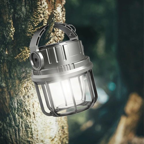 GJB Camping Lantern, Hanging Lanterns with Sloar Panel and 3 Light Sources 6 Lighting Modes, 2400 MAH USB Charging Port Waterproof Light for Camp Tent Hurricane Emergency Outdoor Hiking Travel