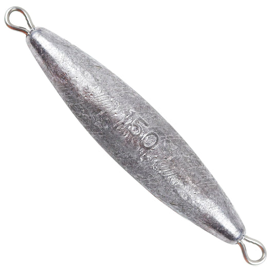 Through Wire Inline Torpedo Sinkers, Saltwater Bullet Fishing Weight for Trolling, Double Ringed One Piece Wire Fishing Weights for Bottom Fishing Surf Fishing 1-5 oz CWSDXM (1oz, 8pcs)