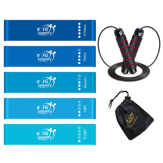 Fit Simplify Resistance Loop Exercise Bands and Jump Rope