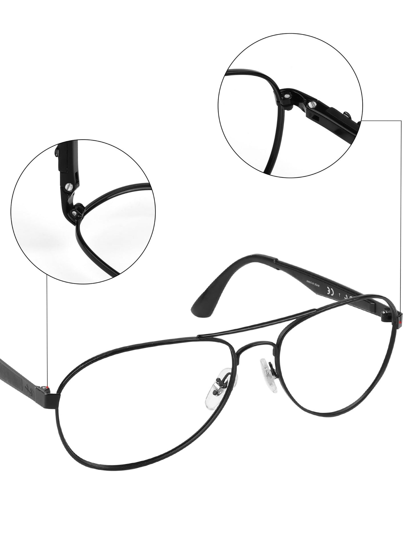 Glintbay 2 Pcs Flat Slotted Screws & 1 Pcs Multifunctional Screwdriver Set for RayBan RB8313/RB8313/RB3483/RB3364/RB3549/RB3569 Sunglasses