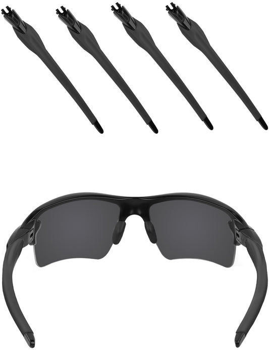 EZReplace Replacement Black Temple Arms for Oakley Flak 2.0/Flak 2.0 XL/Flak 2.0 Vented/Flak 2.0 XL Vented Sunglasses (Black+Black)