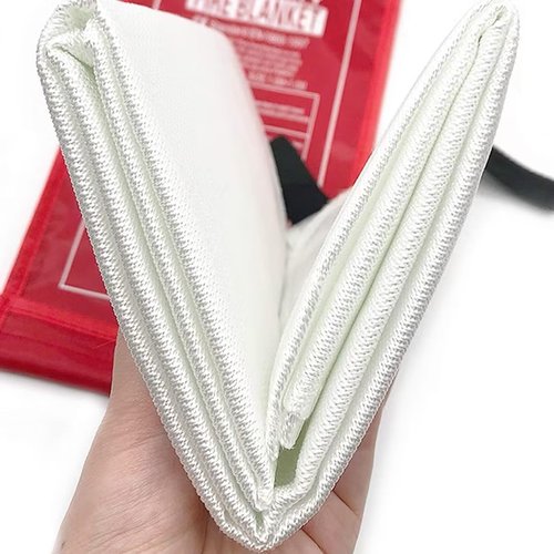 Emergency Fire Protection Blanket, 40" x 40"(Pack of 4), Fire Supression Blanket, Fire Blanket Fiberglass, Fire Blanket for Home, Kitchen, School, Grill, Camping