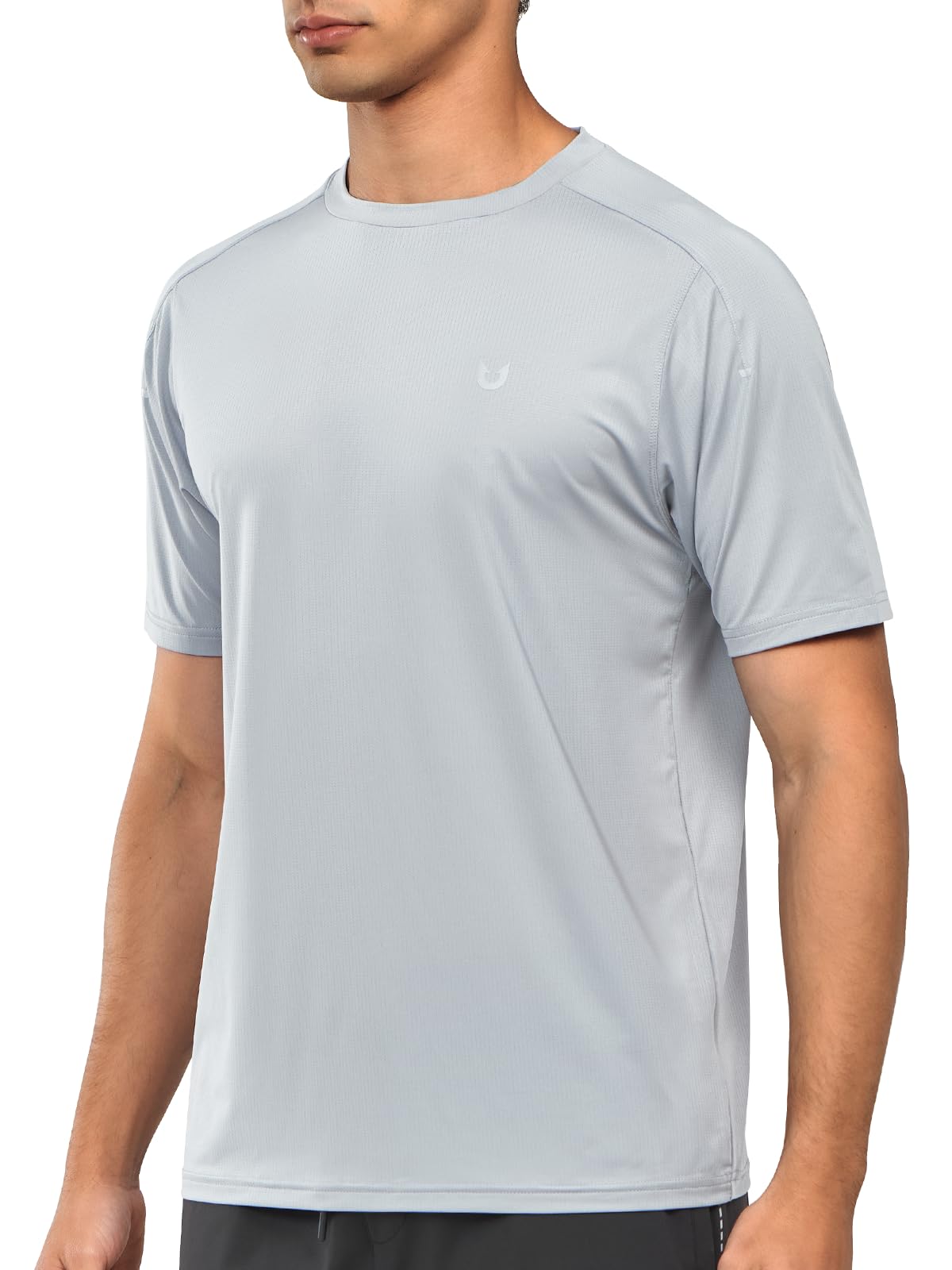 NORTHYARD Men's Athletic Running T-Shirts Quick Dry Workout Shirts Short-Sleeve Sports Gym Tee Tops Performance Activewear Lightgrey XL