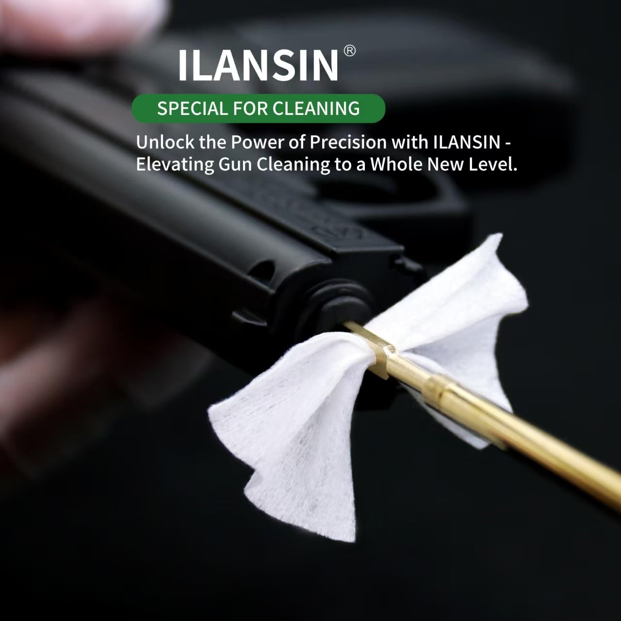 ILANSIN 1500PCS Gun Cleaning Patches+30ml CLP Oil,2"x2" Lint Free Gun Cleaning Cloth,Professional Wipes for Shot Pistol and All Caliber of Firearms. Store in a Box Can Store Gun Cleaning Kit