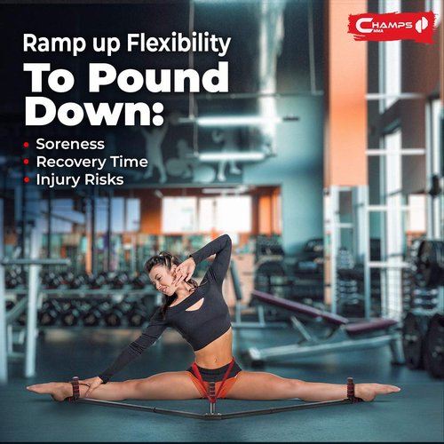 Champs MMA Reflex Ball Set of 4 + Leg Stretcher Bundle - Improve Flexibility, Range of Motion, Reflexes and Hand Eye Coordination