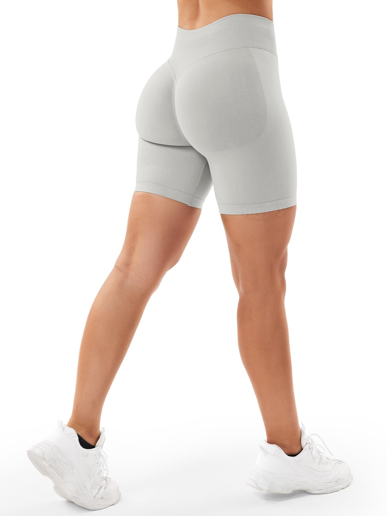 VOYJOY Women Workout Impact Shorts 2.5"/ 3.6"/ 4.5"/ 6" Scrunch Butt Lifting Gym Seamless Booty Biker Shorts