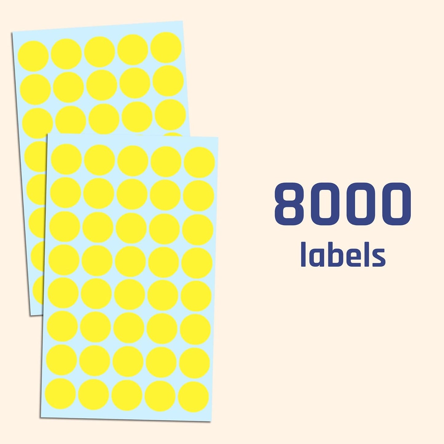2000 Pack, 3/4" Round Dot Stickers Circle Labels - Red