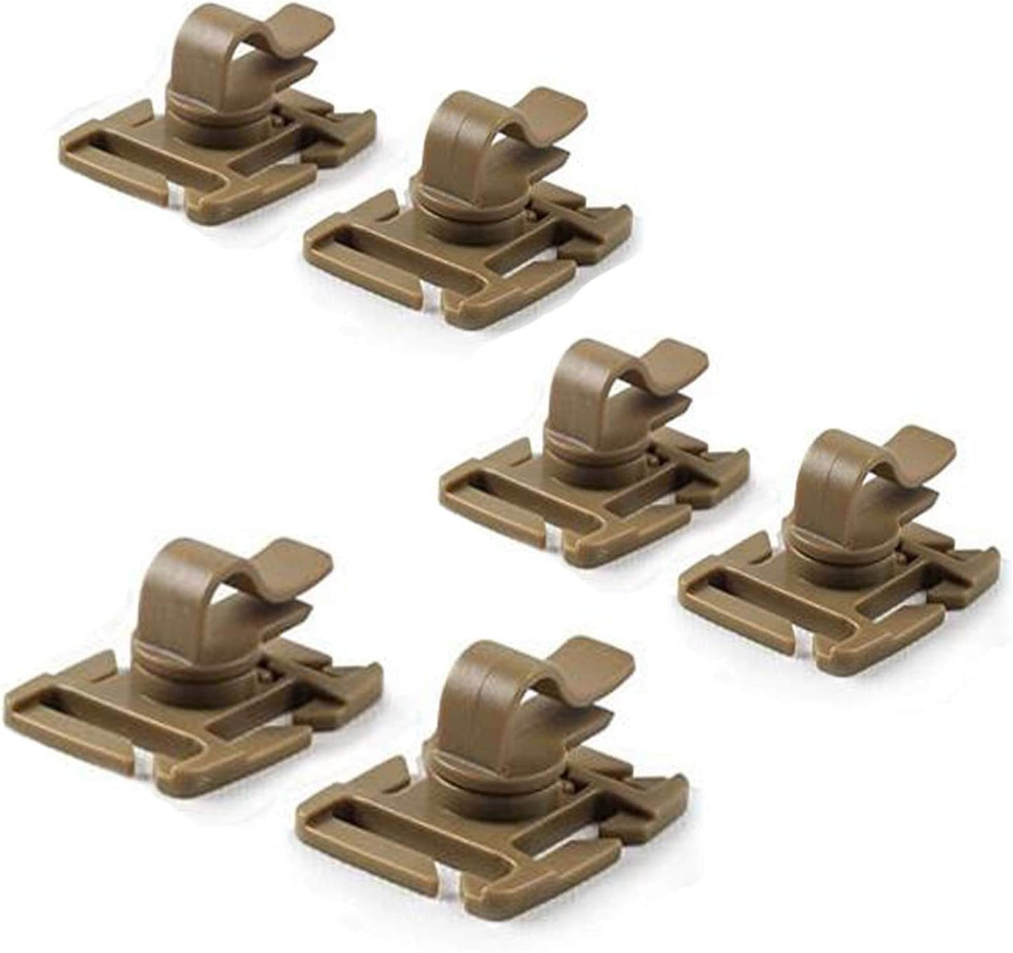 Jadedragon Multipurpose Tactical 360 Rotation D-Ring Clips/Locking Carabiner/Hydration Tube Clips/Elastic String Strap Management Tool for MOLLE Webbing Attachment Backpacks