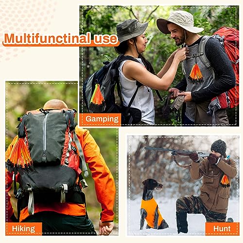 48 Pcs High Visibility Trail Markers - Bright Orange & Yellow for Hiking and Hunting