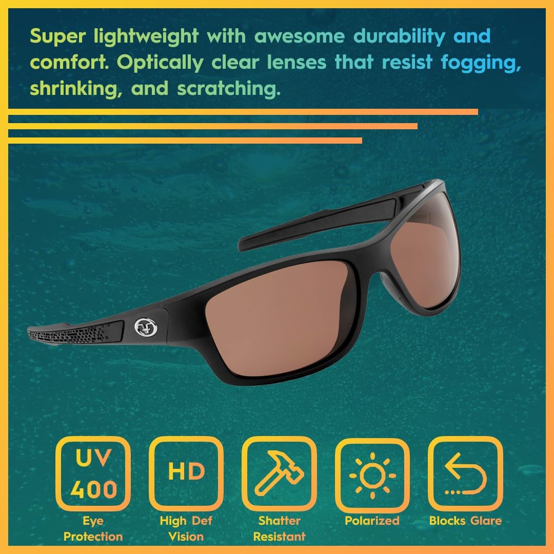 Flying Fisherman Down Sea Polarized Sunglasses with AcuTint UV Blocker for Fishing and Outdoor Sports