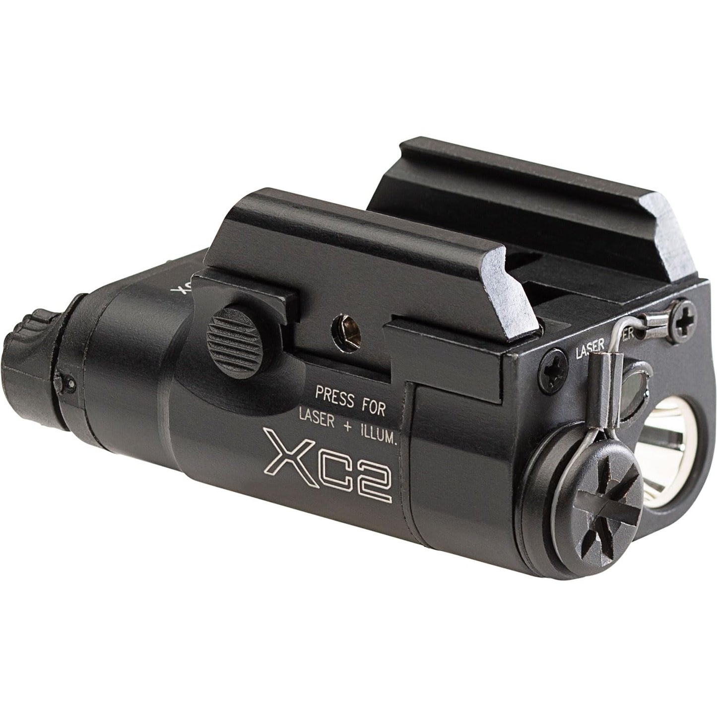 SureFire XC2-B Ultra-Compact 300 LU Pistol Light w/635nM Red Laser & T-Slot Rail Mount XC2-B-RD