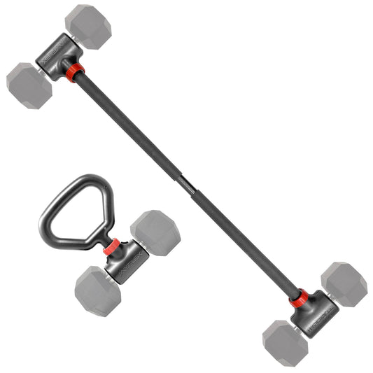 Jayflex Hyperbell Dumbbell Converter - Convert Dumbbells to Barbell Set and Kettlebell for Home Fitness - Adjustable & Up to 200 lb Capacity Weight Barbell for Weight Lifting