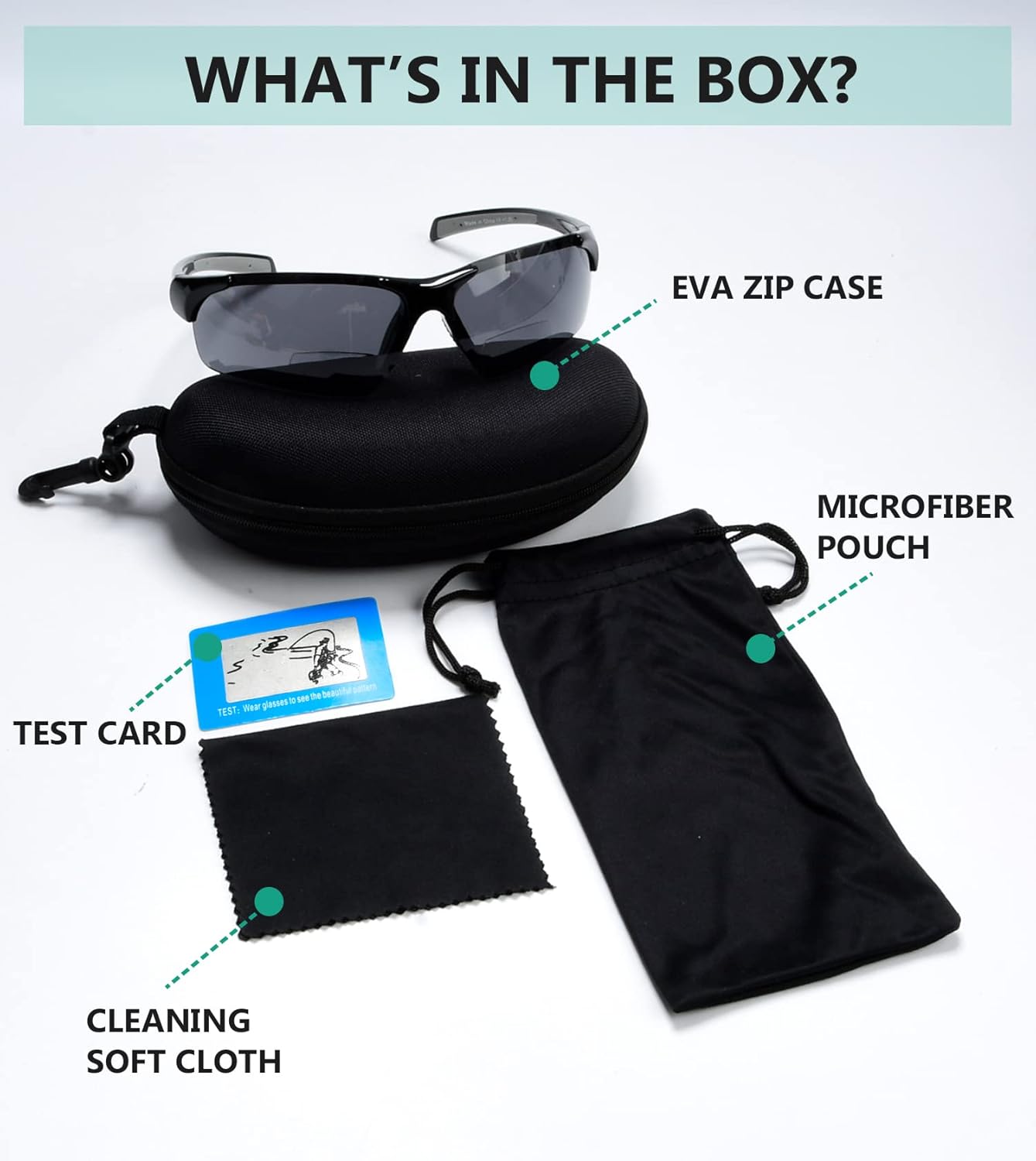 Eyekepper TR90 Unbreakable Sports Polarized Half-Rimless Bifocal Sunglasses