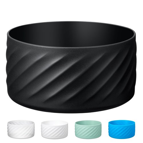 Silicone Boot for Owala 32 OZ Water Bottle, Boots Protector Sleeve Cover Bottom Bumper compatible with FreeSip Owala Water Bottles (Black, 8.5CM Boot Fits Owala 32 OZ Bottle)