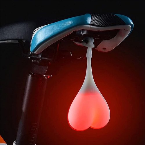 YUERWOVER Bike Reflectors LED Bicycle Rear Lights Night Essential Cycling Balls Tail Light Seat Back Egg Lamp Waterproof Silicone Warning Light for Truck (Red)