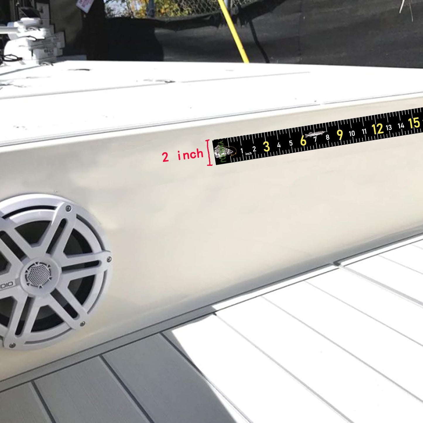 Fishing Ruler for Boat 51" Self-Adhesive Fish Measuring Decals (3 Pack) Waterproof Self Adhesive Measuring Ruler Tape (Black)