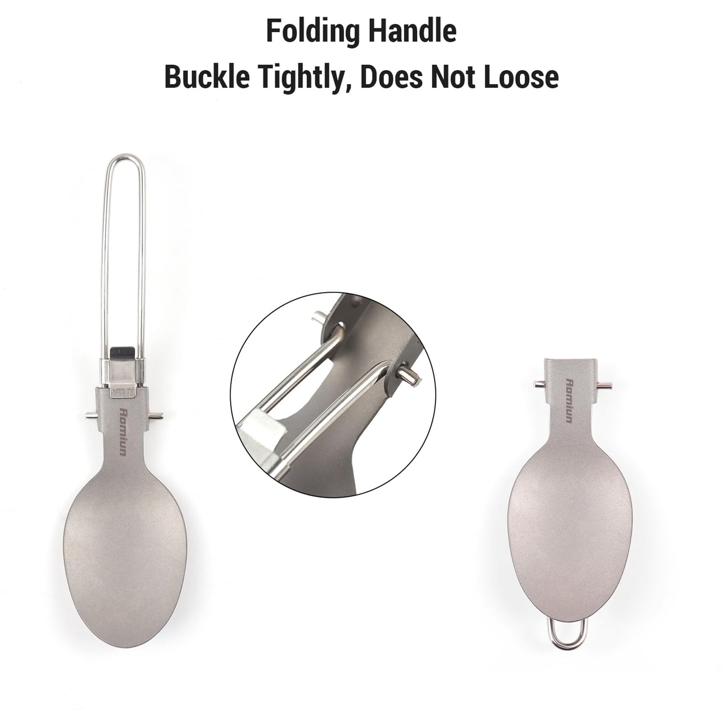 Aomiun Titanium Camping Plate Set of 8, Ultralight Durable Titanium Dish Plate with Folding Forks Spoons, Portable Round Dinner Plates Outdoor Camping Pan Tableware Utensils for BBQ Hiking Picnic