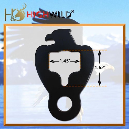 Highwild T-Post Target Hanger (Bald Eagle Style) | AR500 Targets Hanging Chain with S-Hook