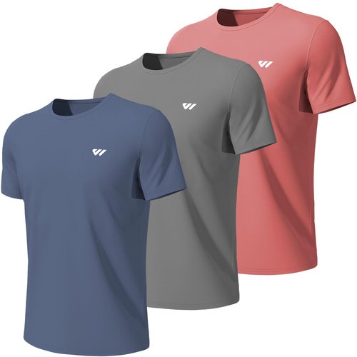 Wulbike Men Shirt Runing Quick Dry Athletic Gym Active T-Shirt Moisture Wicking top UPF 50+ SPF Sun Protective