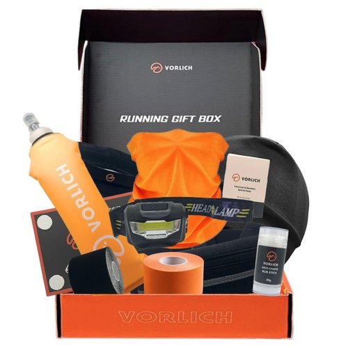 Vorlich® Running Gift Box, 13 Essential Items for Runners, Includes Run App, 8-Week Run Plan, Running Belt, LED Headtorch, Water Bottle & More
