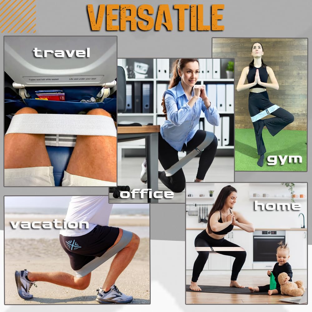 Gobuca Booty Bands for Women – Fabric Resistance Bands for Legs and Glutes, Non-Slip Hip Bands for Working Out, Strength Training & Home Gym – Durable Cloth Exercise Bands, Set of 3