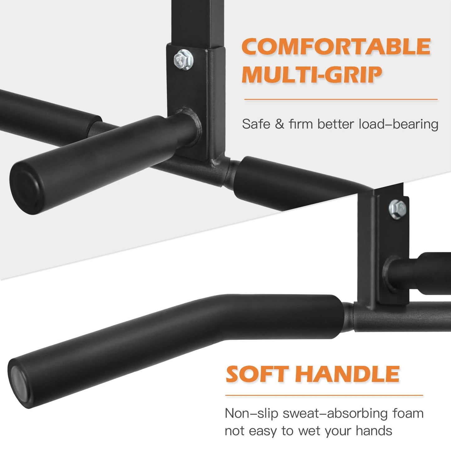 ATENTO Joist Mount Pull Up Bar, Multi-Handle Ceiling Mount Chin Up Bar, Heavy Duty, Workout for Home Gym, Beam,42" Wide Bar - (Pull Up Bar 4)