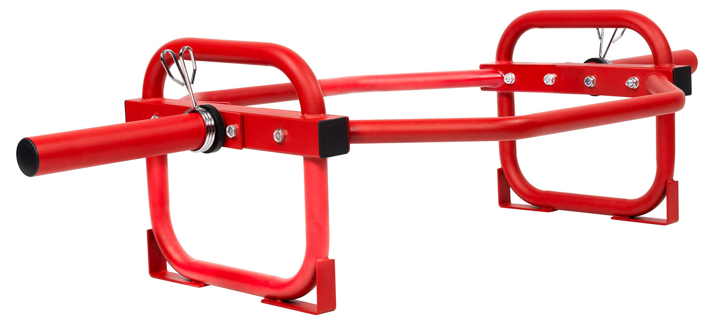 Fitvids Olympic 2-Inch Hex Weight Lifting Trap Bar, 500-Pound Capacity, Red