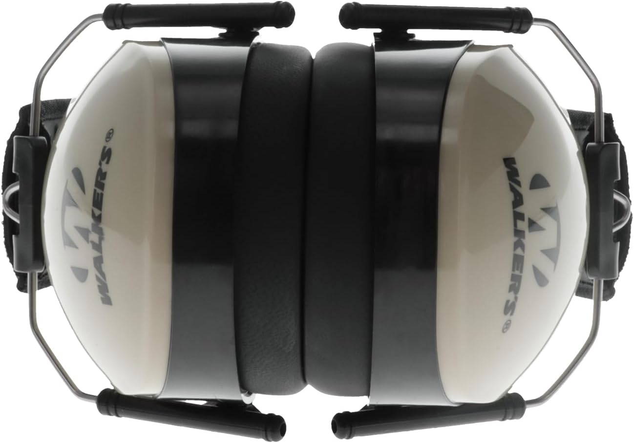 Walker's Dual Colored Passive Muff - Compact Folding Lightweight 26dB NRR Hunting Gun Range Shooting Hearing Protection Muff