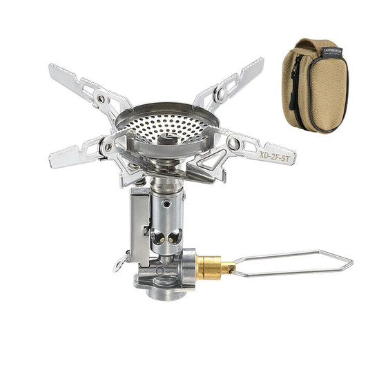Campingmoon Portable Camping Gas Stove Ultralight Backpacking Stove With 4-Flex Outdoor Hiking Gear (XD-2F(With Igniter))
