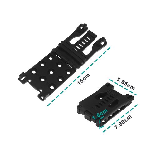 ECSiNG 2PCS Camping Belt Clip with Screws Multifunctional Waist Clip Sheath Scabbard Clamp Accessory Hook Belt for Camping Hiking 7.68x5.65x1.6cm