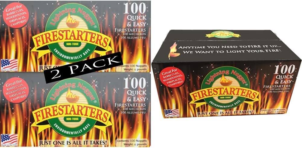 AN100-2 200 Count Fire Starters, Tan (Pack of 200)