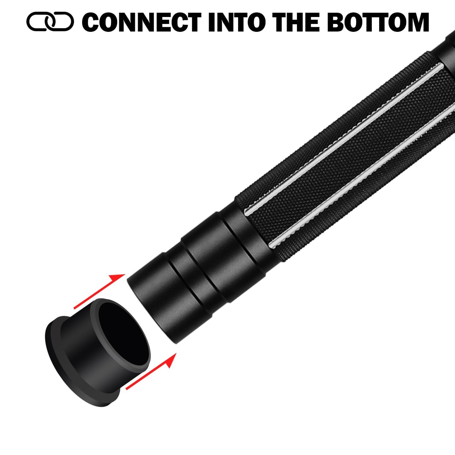 aiGear CNC Machined Hiking Stick and Grip Part and Anti Skid Rubber Tip 8 Pack