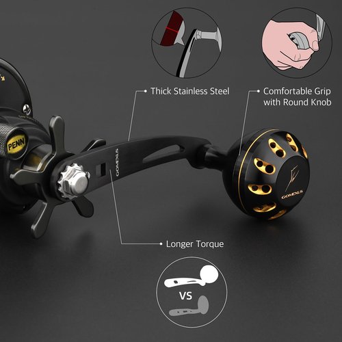 GOMEXUS Power Handle for Penn Squall Star Drag/Lever Wind Fathom Star Drag/Lever Wind/Lever Drag